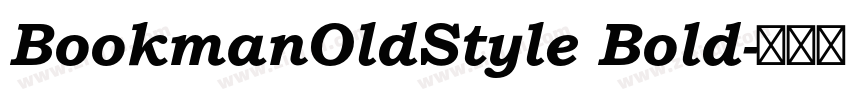 BookmanOldStyle Bold字体转换